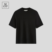 品牌经典 Polo Marc MOP2025春季 新款 黑灰色半高领宽松短袖 T恤女