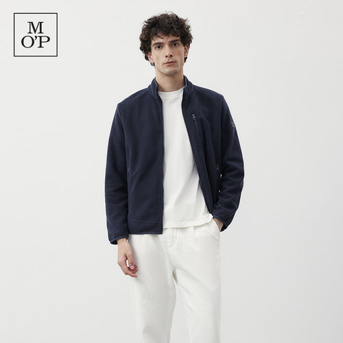 商场同款男士立领拉链针织夹克