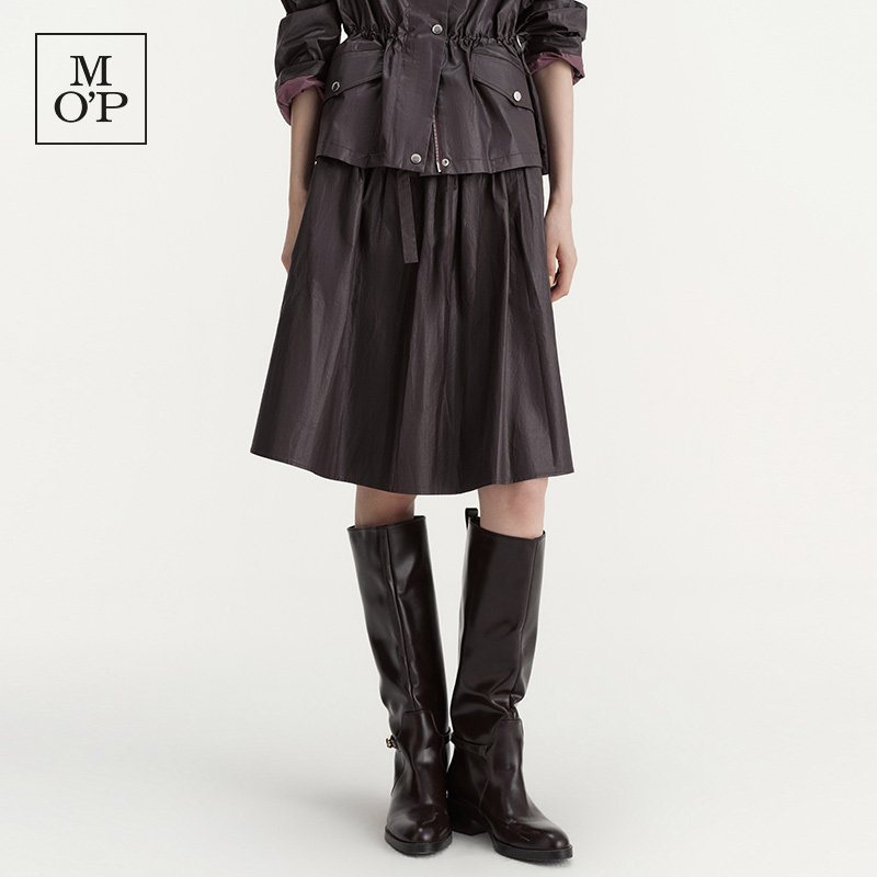 Marc O'Polo/MOP2026冬季新款时尚A字半身裙复古高腰显瘦半裙女