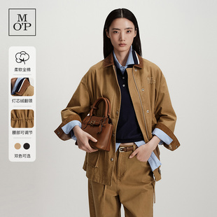 时尚 Polo 新款 美拉德复古拼色牛仔外套夹克女 MOP2026春季 Marc