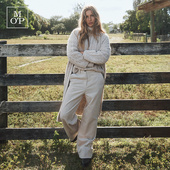 吉赛尔邦辰同款 MOP25冬新款 有机棉粗灯芯绒高腰阔腿裤 休闲裤 女