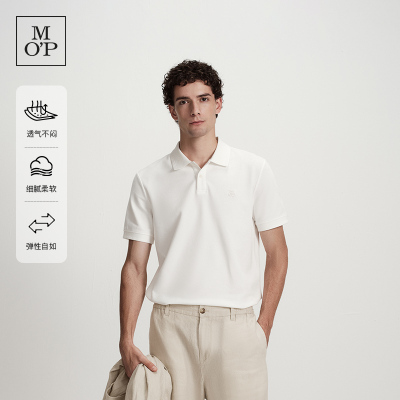 MOP宽松简约多色短袖POLO衫男
