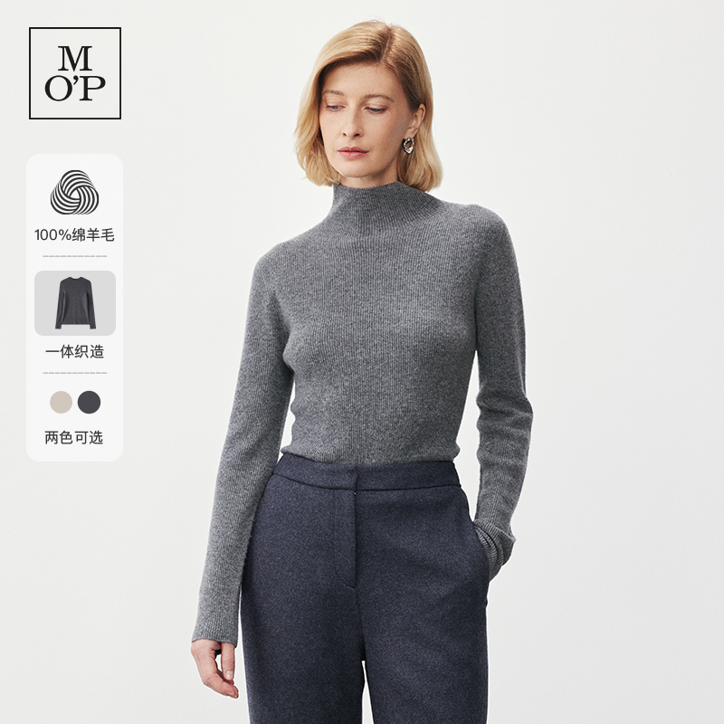 【100%绵羊毛】【汤圆TOYO】MOP2025新款时尚高领打底针织衫女士