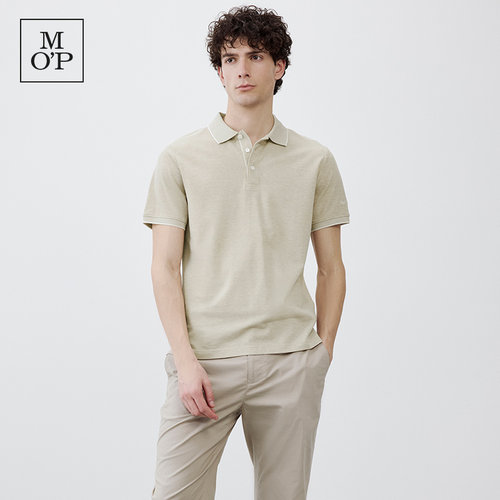 Marc O'Polo/MOP 夏季新款高级翻领纯棉商务休闲透气短袖POLO衫男