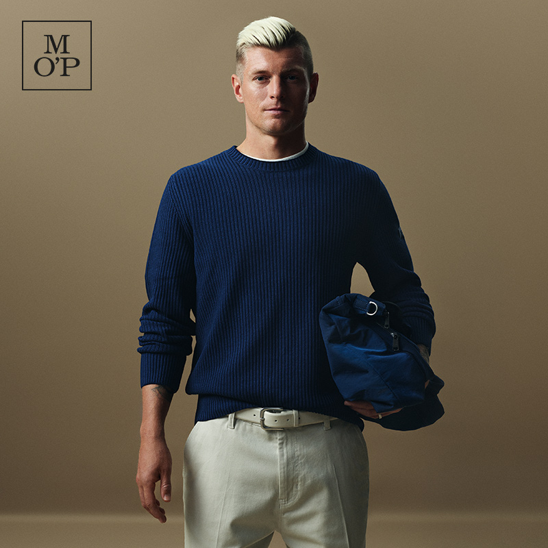 MOP套头衫纯色简约毛衣男
