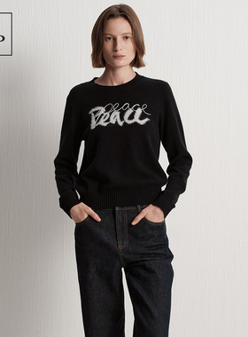 【RWS羊毛】Marc O'Polo/MOP2025冬季新款撞色提花圆领长袖毛衣女