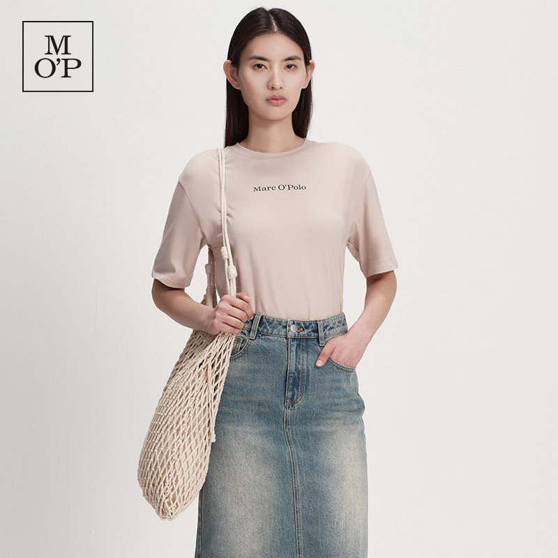 Marc O'Polo/MOP2026夏季新款品牌经典logo印花多色舒适短袖T恤女