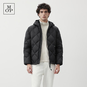 新款 Marc MOP冬季 Polo 气质高级感菱形格保暖连帽羽绒服外套男