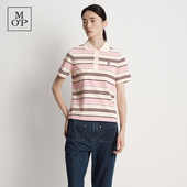 女士短袖 Polo2025夏季 品牌经典 Marc POLO衫 新款 条纹休闲时尚 T恤