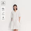Marc O'Polo/MOP2026夏季新款时尚宽松休闲拼接V领半袖连衣裙女