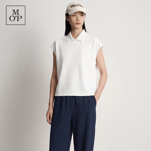 MOP夏季新款白色短袖POLO衫