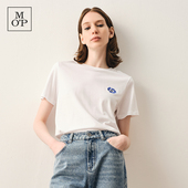 新款 Polo Marc MOP 夏季 纯棉胸前绣花圆领透气短袖 T恤女士