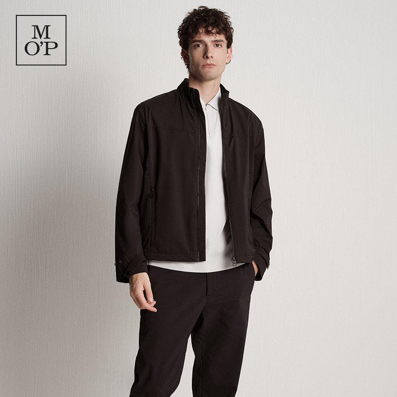 Marc O'Polo/MOP冬季新款休闲立领内抓绒防泼水防风发热棉服男士