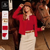 新年限定 红色小马刺绣毛织开衫 Marc Polo 新款 MOP2026春季 女