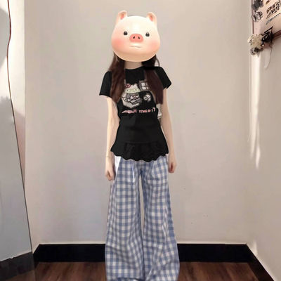 辣妹短款修身可爱短袖T恤女