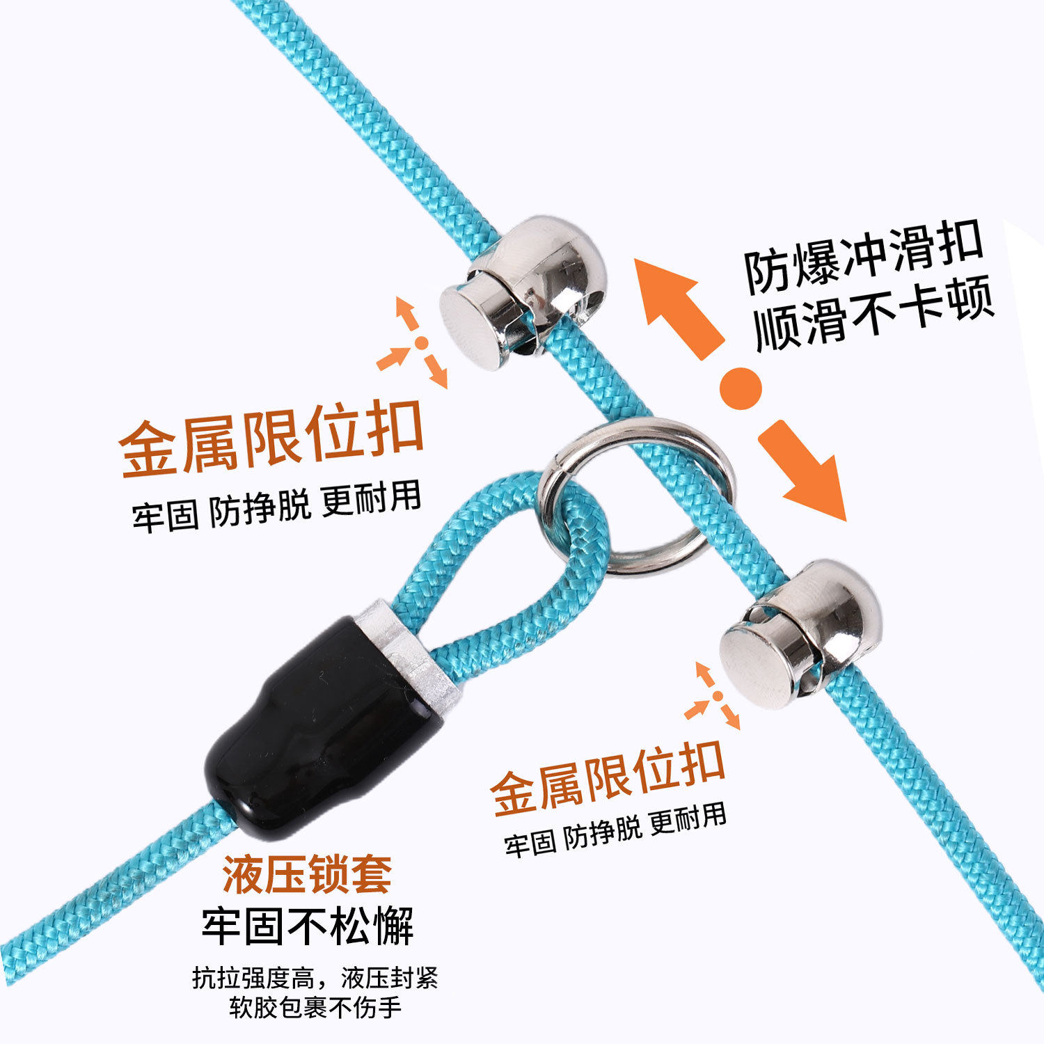 赛级P链P绳狗狗牵引绳项圈式防爆冲大中小型犬训练尼龙钢丝牵引绳