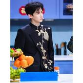 白敬亭同款 外套潮 春秋假两件斜襟西装 中国风重工刺绣新中式 中山装