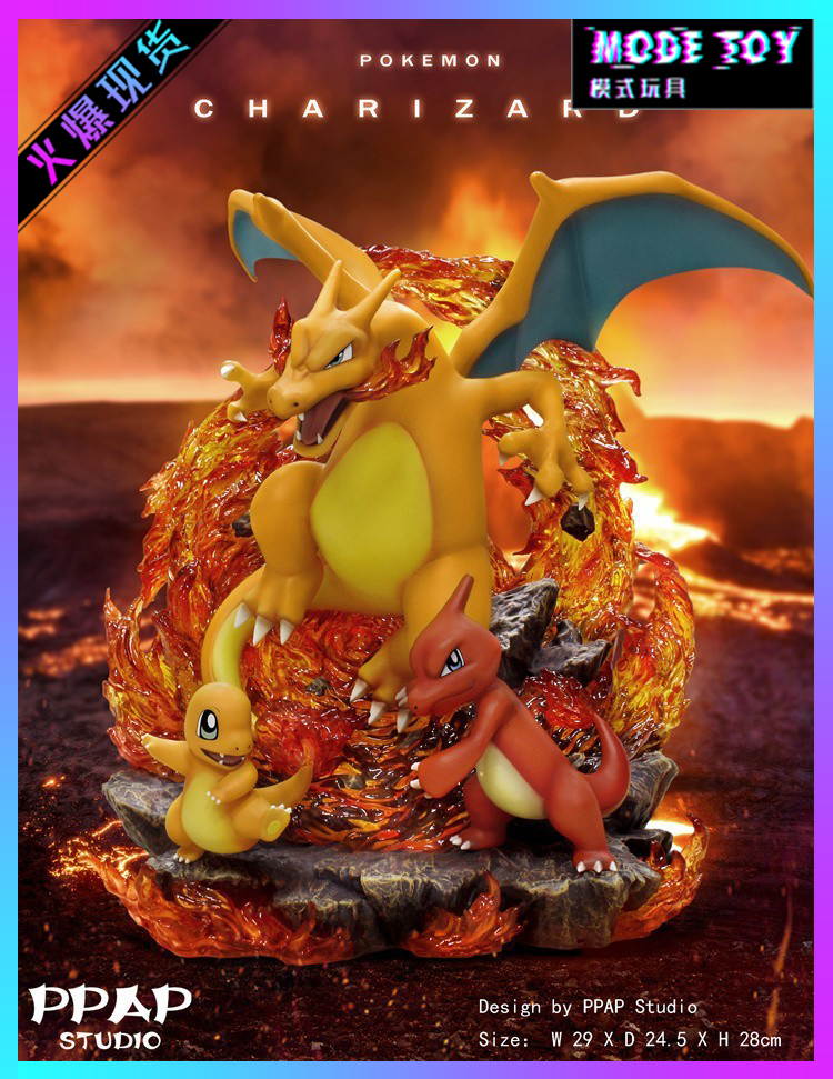 PPAP宝可梦之喷火龙家族手办GK