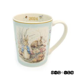 日本代购 彼得兔 2024年 彩绘 陶瓷 马克杯 茶杯 咖啡杯 纪念杯子