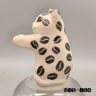 日本代购 匠人手工 护花小猫咪 豆子 一枝花插 可爱 桌面小摆件