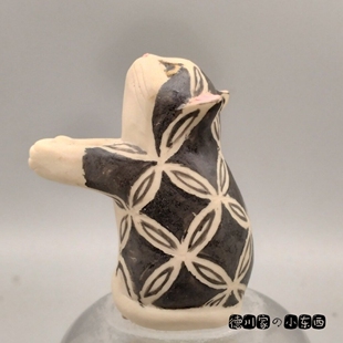 日本代购 匠人手工 护花小猫咪 铜钱 一枝花插 可爱 桌面小摆件