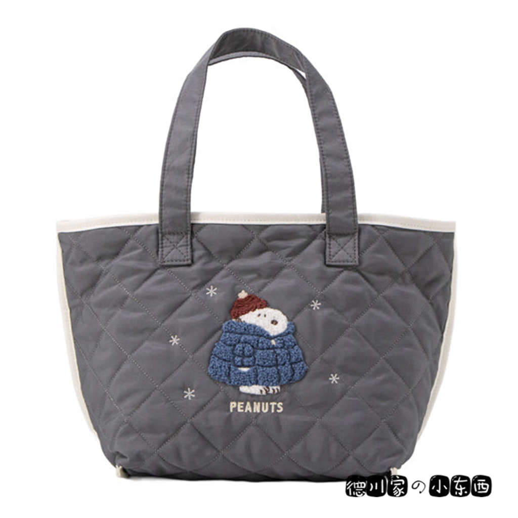 日本代购 snoopy 史努比 厚衣 灰色 卡通 托特包 手提包 挎包女包