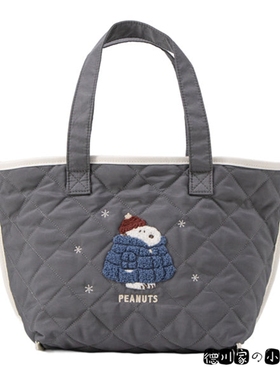 日本代购 snoopy 史努比 厚衣 灰色 卡通 托特包 手提包 挎包女包