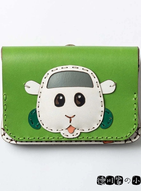日本代购 OJAGA DESIGN PUI PUI 天竺鼠车车 绿色 牛皮 卡包 卡套