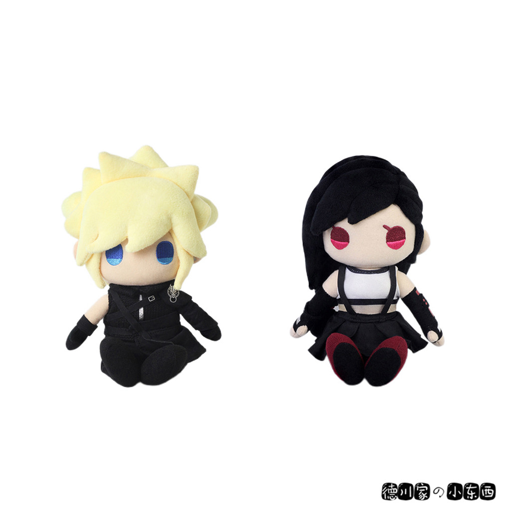 日本代购 最终幻想7 克劳德 蒂法 可爱 q版大头 毛绒玩具公仔娃娃