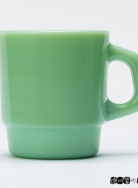 日本代购 Fire-King 经典绿色 直身杯 玻璃杯 马克杯 咖啡杯 水杯