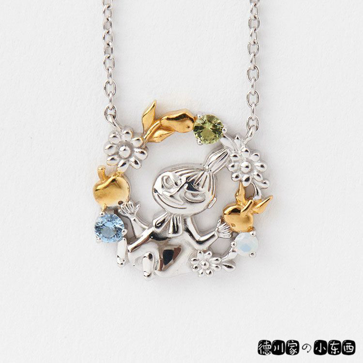 日本代购 moomin姆明一族 亚美 精致可爱  925银 项链 项坠