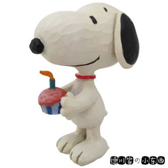日本代购 snoopy 史努比 纸杯生日蛋糕 可爱 树脂摆件 7厘米