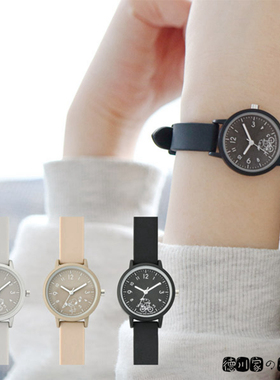 日本代购 Snoopy 史努比 黑色 灰色 可爱 卡通 果冻 手表 腕表