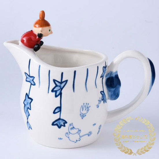 日本代购moomin姆明一族亚美little my陶瓷水杯奶杯奶壶马克杯