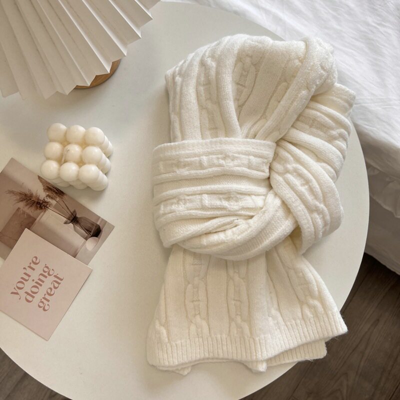 新款纯色针织羊毛围巾女冬季韩版ins高级感白搭保暖毛线围脖女男,服饰配件/皮带/帽子/围巾,围巾/丝巾/披肩,淘宝优惠券,粉丝福利购,淘宝优惠卷