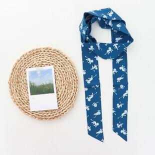 2米长条小丝巾红色装饰细窄裤带连衣裙腰带丝带百搭飘带布条领巾