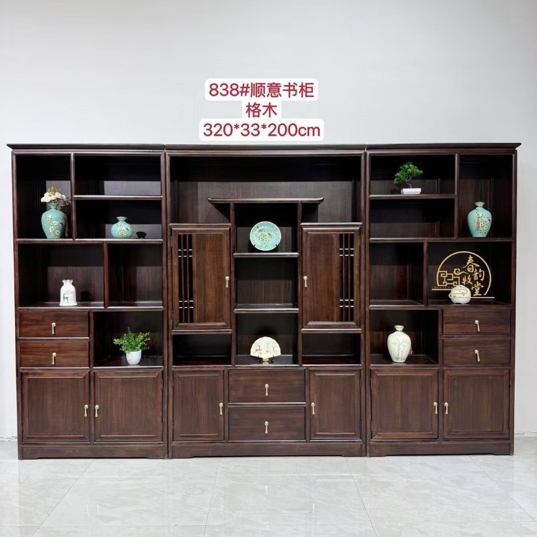 三组合实木茶室多宝阁