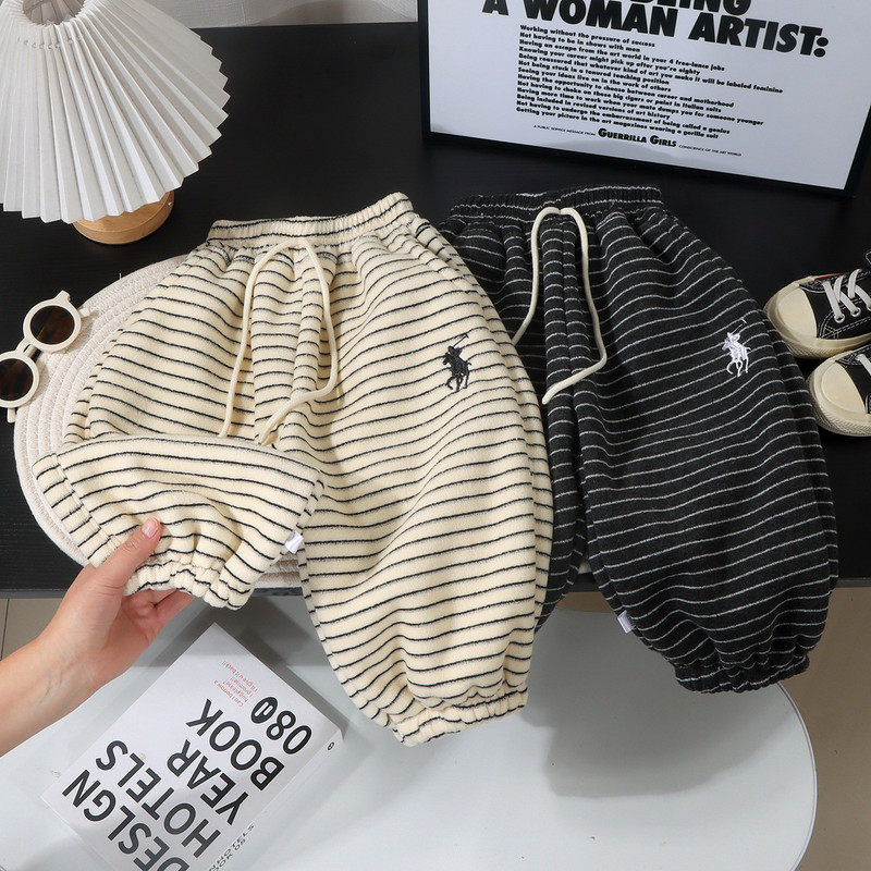 儿童冬季条纹加绒加厚休闲裤男童女童保暖舒适加厚裤子,童装/婴儿装/亲子装,裤子,淘宝优惠券,粉丝福利购,淘宝优惠卷