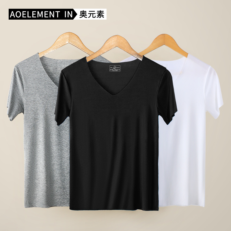 T恤衫夏季薄款男无痕运动短袖t恤