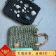用烂返场 二色入 时髦松弛草编tote包 头层皮有内衬