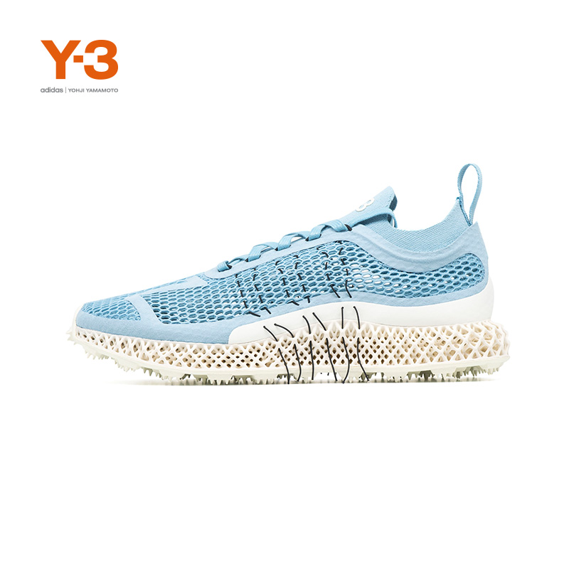 Y-3/Y3山本耀司RUNNER 4D HALO男女同款蓝白拼色运动休闲鞋IE7270-封面