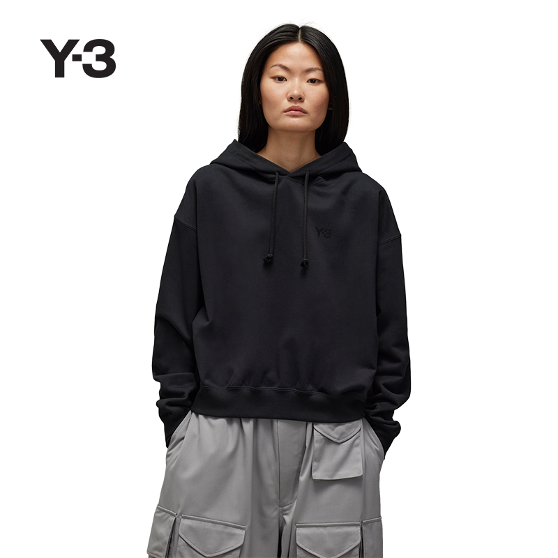 [抢先加购]Y-3/Y3山本耀司春季女士休闲连帽卫衣落肩袖JD9790