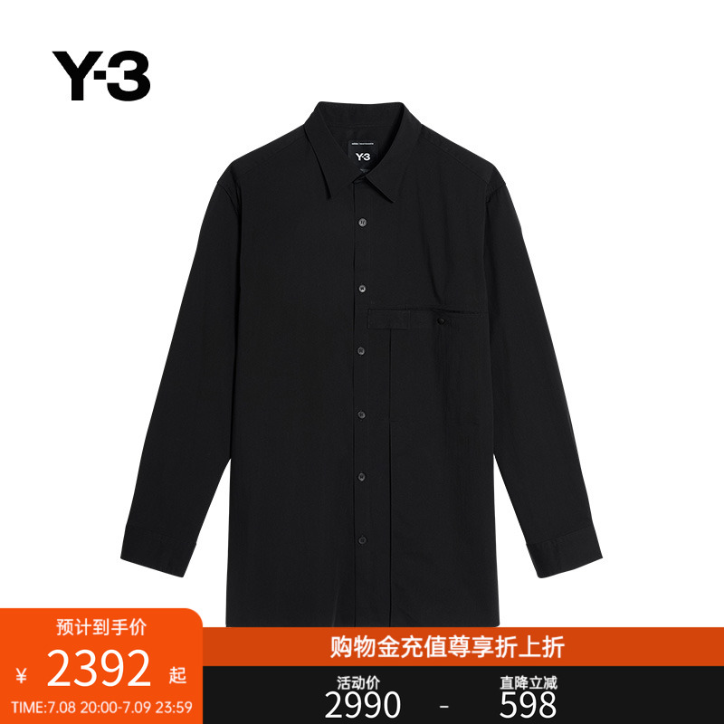 Y-3时尚休闲宽松翻领长袖衬衣