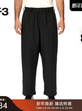 Y-3/Y3山本耀司2025秋季新品男士腰部抽绳宽松休闲裤JW4624