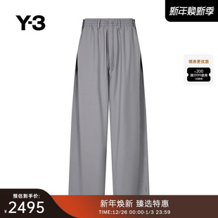 运动长裤 条纹直筒时尚 Y3山本耀司年秋冬宽松休闲裤 子JE3452