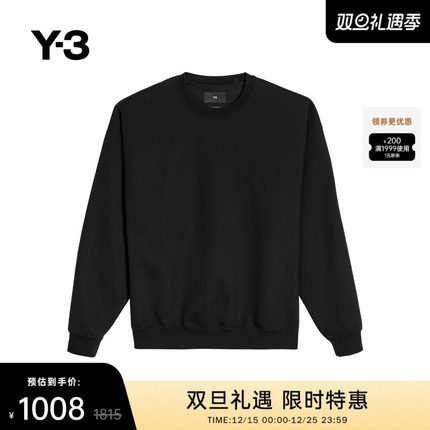 Y-3/Y3山本耀司秋季男女同款卫衣休闲圆领套头宽松上衣IW0075