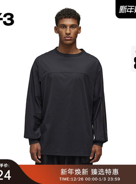 Y-3/Y3 山本耀司2025秋冬新品时尚休闲男士长袖T恤JL8309
