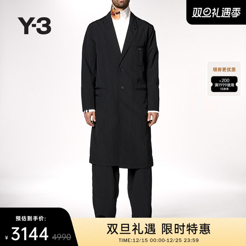 Y-3/Y3山本耀司2025秋冬新品男士时尚正肩西装大衣外套KC8385