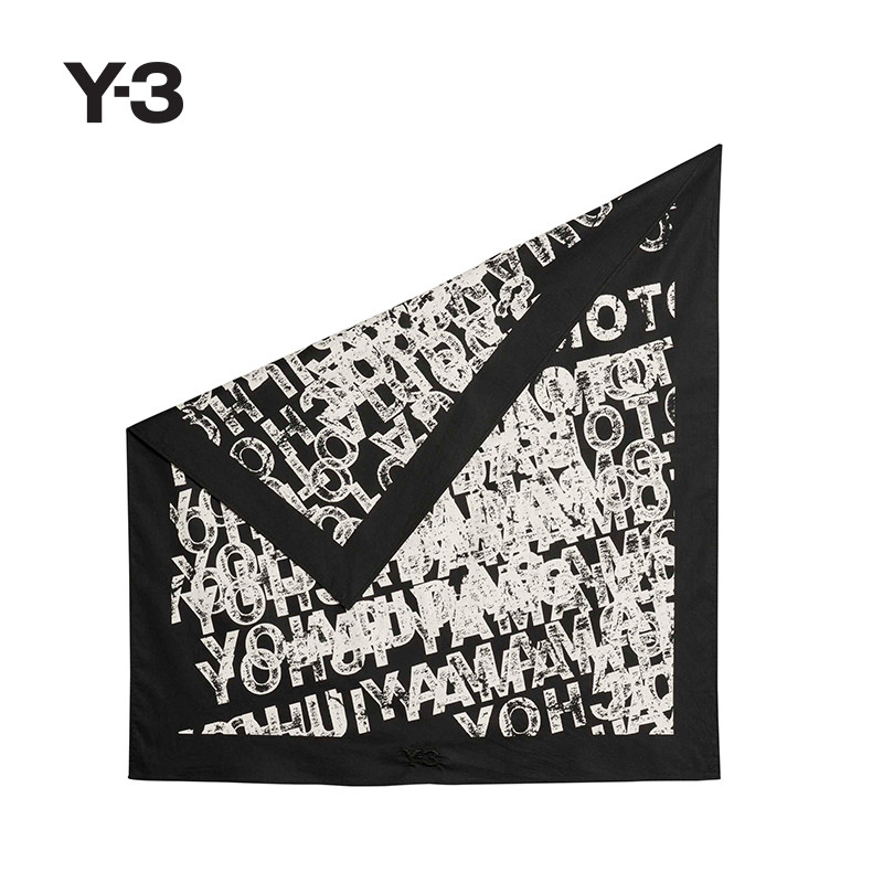 [新品首降]Y-3/Y3山本耀司男女同款时尚涂鸦印花头巾KD0201