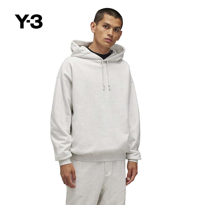 Y-3/Y3山本耀司春季男女同款时尚抽绳连帽宽松套头重磅卫衣JD9817
